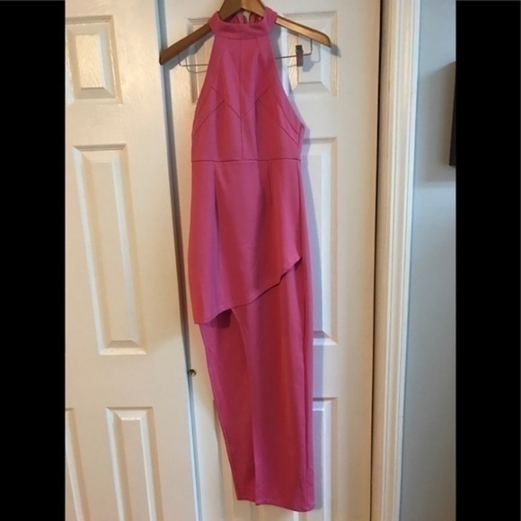 Asymmetrical pink Maxi Dress Size Small - Picture 3 of 6